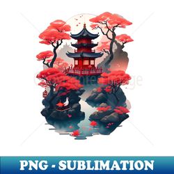 chinese landscape - decorative sublimation png file - add a festive touch to every day