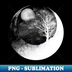 Light Side of the Moon - PNG Transparent Sublimation Design - Unleash Your Creativity