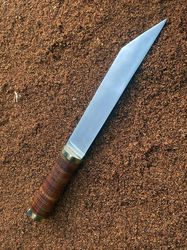 Custom Handmade D2 Steel Medieval Viking Saex Knife With Sheath