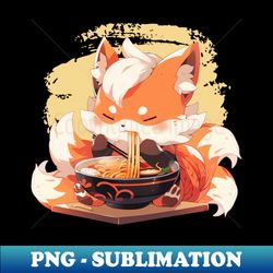 ramen fox - Vintage Sublimation PNG Download - Unleash Your Inner Rebellion