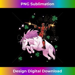Marvel Deadpool Unicorns & Four Leaf Clovers Lucky Charm Tank To - Innovative PNG Sublimation Design - Enhance Your Art with a Dash of Spice