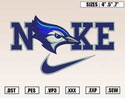 Nike x Creighton Bluejays Mascot Embroidery Designs, NCAA Embroidery Design File Instant Download