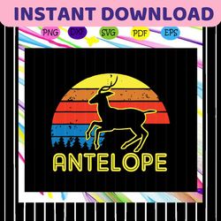 Antelope svg,antelope T shirt, antelope vintage retro, sunset style, trending svg For Silhouette, Files For Cricut, SVG,