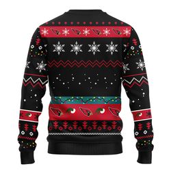 NFL Arizona Cardinals 12 Grinch Ugly Hoodie 3D Zip Hoodie 3D Ugly Christmas Sweater 3D Fleece Hoodie