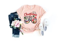 Christmas In July Shirt, Summer Santa Claus Shirt, Funny Santa Summer Beach Vacation Shirt, Summer Holiday