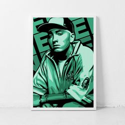 Eminem Poster Print, Music Prints, Music Poster, Music Wall Art Decor Canvas Poster