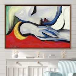 framed wall art the rest by picasso abstract famous painting illustrations modern canvas art print, frame wall art, gift