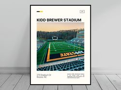 Kidd Brewer Stadium Appalachian State Mountaineers Poster NCAA Stadium Poster Oil Painting Modern Art