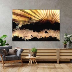 Artistic Cloud Smoke Shining Lights Roll Up Canvas, Stretched Canvas Art, Framed Wall Art Painting