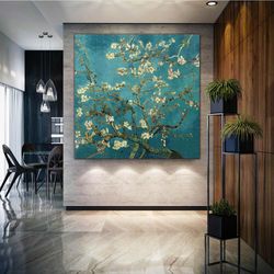 Blooming Tree With Oil Painting Effect Modern Decorative Roll Up Canvas, Stretched Canvas Art, Framed Wall Art Painting
