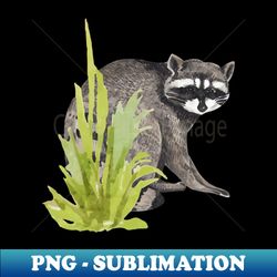 Watercolor racoon hiding - Professional Sublimation Digital Download - Fashionable and Fearless