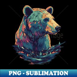 bear - decorative sublimation png file - perfect for personalization
