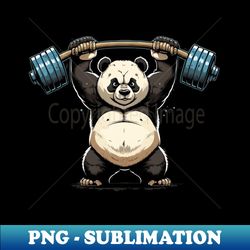 panda lifting weight - PNG Transparent Sublimation Design - Perfect for Sublimation Mastery