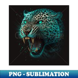 Roaring Jaguar - Retro PNG Sublimation Digital Download - Instantly Transform Your Sublimation Projects