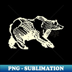 scribble bear - decorative sublimation png file - defying the norms
