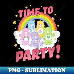 care bears birthday let's party vintage rainbow holiday logo - png transparent digital download file for sublimation - unleash your creativity