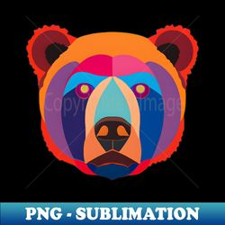 pop art bear face - signature sublimation png file - capture imagination with every detail