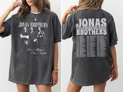 Jonas Brothers  Double Sided T-Shirt, Jonas Five Albums One Night Tour Shirt, Jonas Brothers 2023 Tour Shirt, Comfort Co
