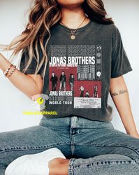 Jonas Brothers Music Shirt, Merch Vintage 5 Nights On Broadway Tour 2023 Tickets Album It's About Time Graphic Tee Y2K G