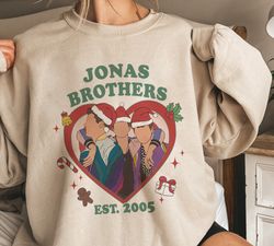 Retro Jonas Brothers Christmas Sweatshirt, Jonas Brothers Est 2005 Sweater, Vintage JB Christmas Shirt, Jonas Five Album