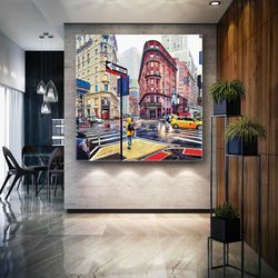 City Canvas Art, Historical Buildings Wall Art, Living Room Decor, Roll Up Canvas, Stretched Canvas Art, Framed Wall Art