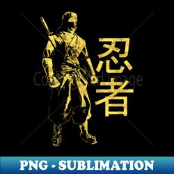 Ninja Warrior Abstract Japanese Art of a Mercenary from Feudal Japan - PNG Sublimation Digital Download - Bold & Eye-catching