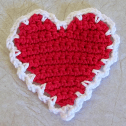 heart coaster crochet pattern, digital file pdf, digital pattern pdf, crochet pattern