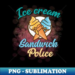 Ice cream Sandwich Police - Artistic Sublimation Digital File - Revolutionize Your Designs