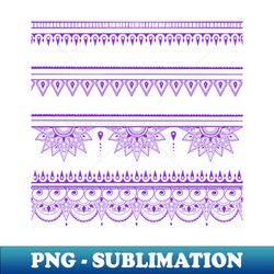 south asian patterns violet on black - special edition sublimation png file - perfect for creative projects