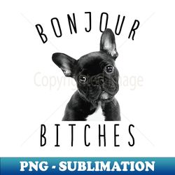 Bonjour Bitches T Funny French Bulldog Dog Lover - PNG Sublimation Digital Download - Revolutionize Your Designs