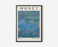 Claude Monet Exhibition Poster, Famous Gallery Wall Art Print, Monet Art Print, Floral Wall Print, Garden, Scenery, Natu