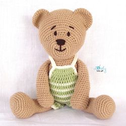 amigurumi teddy bear crochet pattern, digital file pdf, digital pattern pdf, crochet pattern