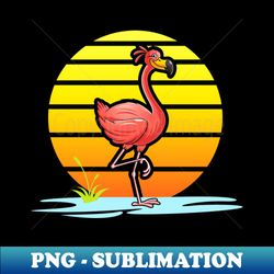 flamingo cartoon - Sublimation-Ready PNG File - Create with Confidence