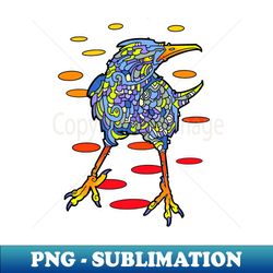 Grumpy blue bird with skittles - Retro PNG Sublimation Digital Download - Boost Your Success with this Inspirational PNG Download