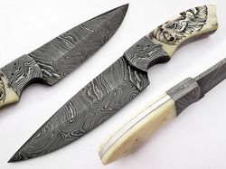 Top quality handmade Damascus steel hunting skinner knife, groomsmen gift, best gift for a hunter, gift for a friend