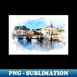 amazing rome italy landscape city souvenir painting - high-quality png sublimation download - bold & eye-catching