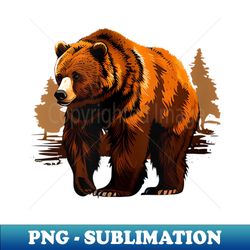 cool brown bear face for bears lovers - signature sublimation png file - stunning sublimation graphics