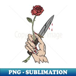 Knife and rose - Vintage Sublimation PNG Download - Perfect for Sublimation Art