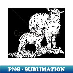 A Sweet Sheep with her little Lamb - Exclusive Sublimation Digital File - Instantly Transform Your Sublimation Projects