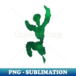 Jumping Silhouette - Color Blotch - High-Quality PNG Sublimation Download - Transform Your Sublimation Creations