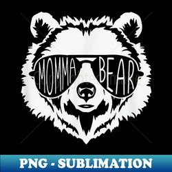 momma bear face with sunglasses - signature sublimation png file - unlock vibrant sublimation designs