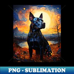 pitbull art pitbull lover van gogh starry night - Digital Sublimation Download File - Perfect for Sublimation Mastery