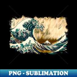 The Great Wave Off Kanagawa Abstract Ukiyo-e Hokusai Japanese Manga Art - Aesthetic Sublimation Digital File - Boost Your Success with this Inspirational PNG Download