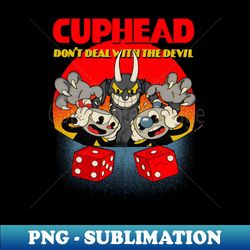 Cuphead And Mugman Devil's Dice Video Game - Digital Sublimation Download File - Bold & Eye-catching