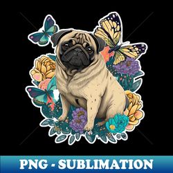Pug - Stylish Sublimation Digital Download - Unleash Your Inner Rebellion