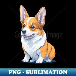 Corgi Love in Soft Pastels - Decorative Sublimation PNG File - Fashionable and Fearless