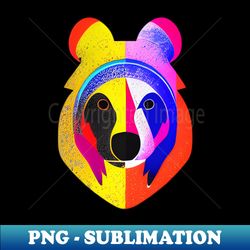 pop art bear face - premium png sublimation file - create with confidence