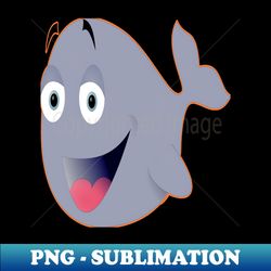 happy baby whale fish color - exclusive png sublimation download - bring your designs to life