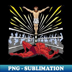 wrestling costume jesus devil comic outfit christian graphic - exclusive sublimation digital file - revolutionize your designs