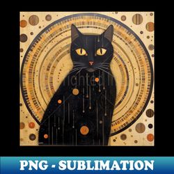 Black cat - Decorative Sublimation PNG File - Create with Confidence